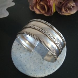 Vintage Sterling Silver Cuff Bracelet